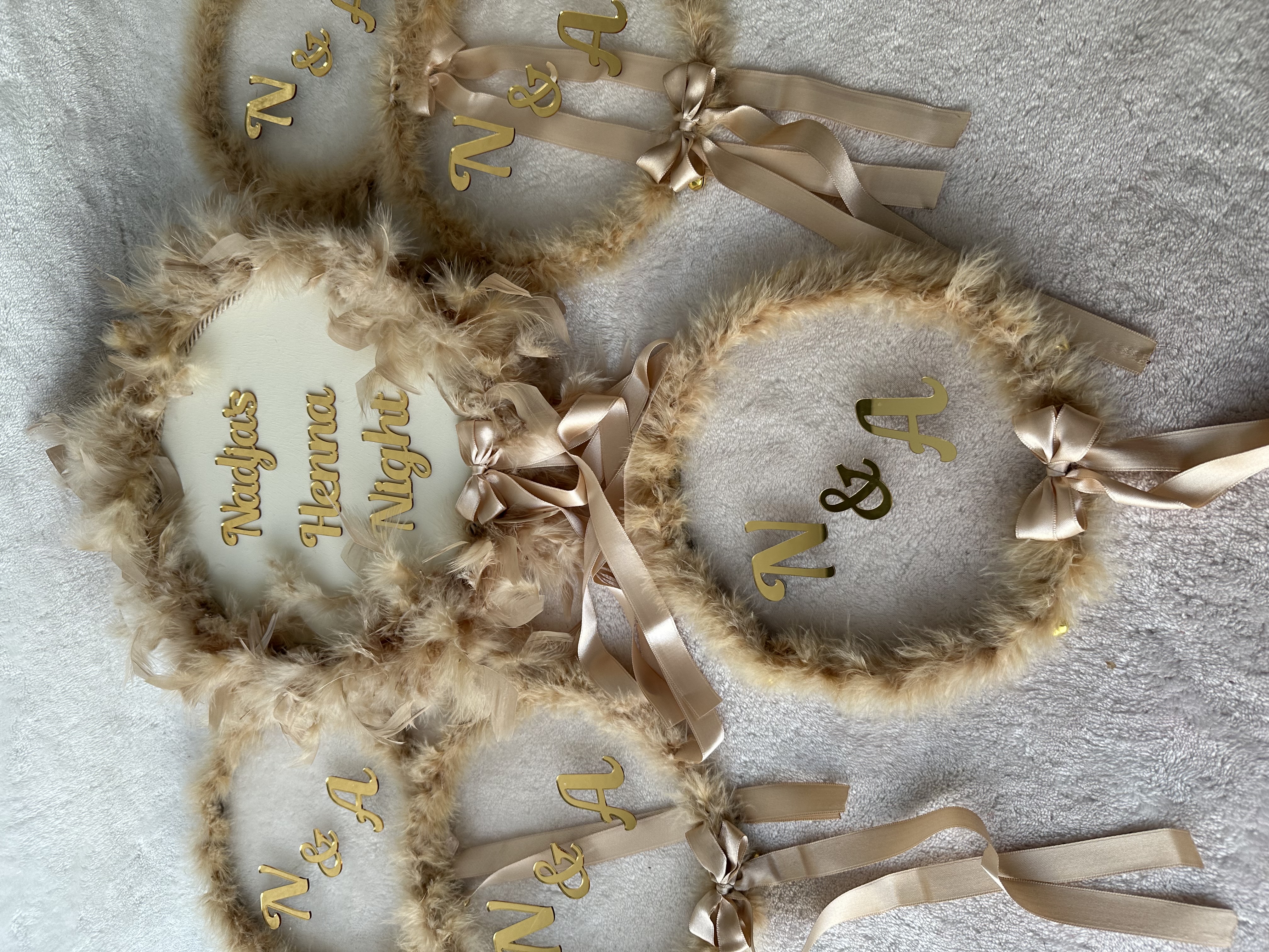 Personalized Beige Bridesmaid Tambourine with Name / Gift Henna Tambourine with Writing - tamborine
